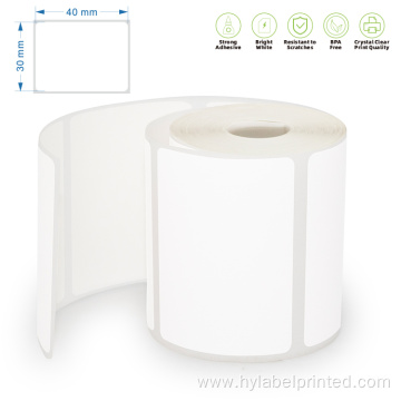 Direct thermal label roll for portable printer use